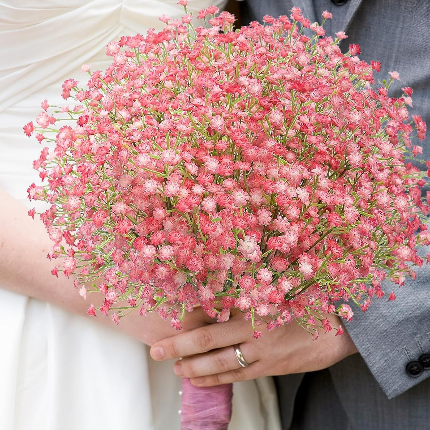 Babys Breath Artificial Flowers Bulk, 10Pcs Fake Gypsophila Bouquet Flowers Real Touch Faux Babies Breath Arrangement for Wedding Floral Party Home Centerpieces Vase Decoration, Yellow