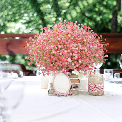 Babys Breath Artificial Flowers Bulk, 10Pcs Fake Gypsophila Bouquet Flowers Real Touch Faux Babies Breath Arrangement for Wedding Floral Party Home Centerpieces Vase Decoration, Yellow