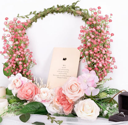 Babys Breath Artificial Flowers Bulk, 10Pcs Fake Gypsophila Bouquet Flowers Real Touch Faux Babies Breath Arrangement for Wedding Floral Party Home Centerpieces Vase Decoration, Yellow