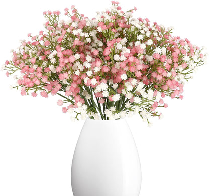 Babys Breath Artificial Flowers Bulk, 10Pcs Fake Gypsophila Bouquet Flowers Real Touch Faux Babies Breath Arrangement for Wedding Floral Party Home Centerpieces Vase Decoration, Yellow