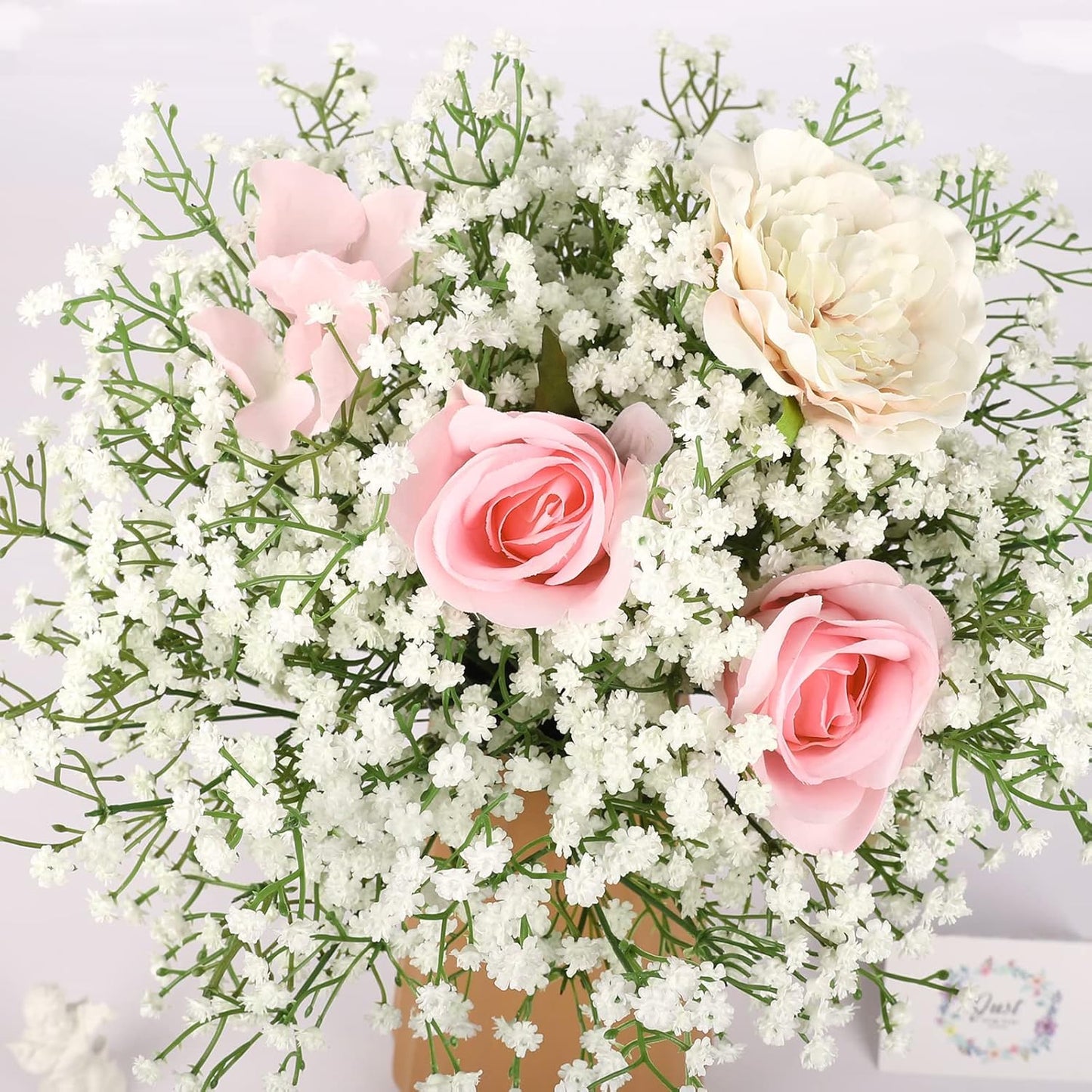 Babys Breath Artificial Flowers Bulk, 10Pcs Fake Gypsophila Bouquet Flowers Real Touch Faux Babies Breath Arrangement for Wedding Floral Party Home Centerpieces Vase Decoration, Yellow