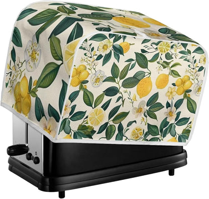 Lemons Toaster Cover Pink 4 Slice Washable Toaster Covers Strawberry Toaster Organizer Bags Woman Toaster Oven Cover Gift-Top Handle Design