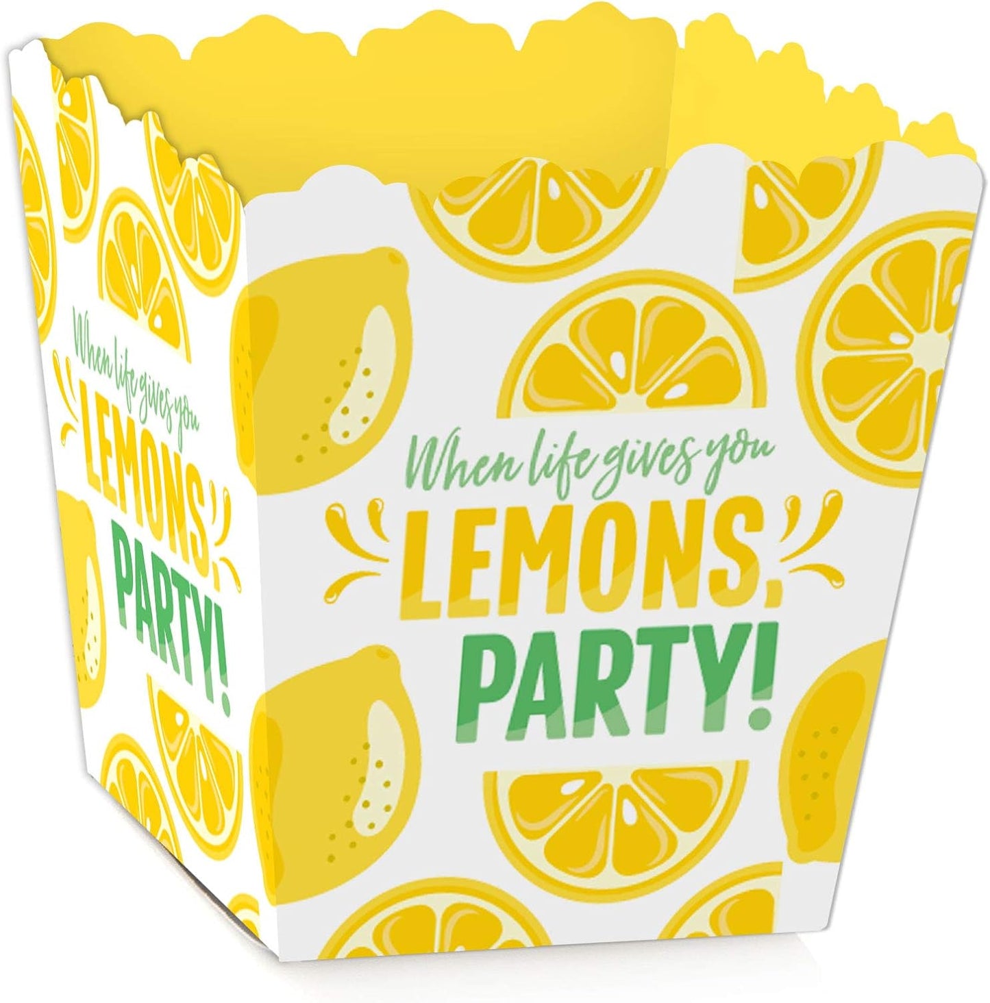 So Fresh - Lemon - Party Mini Favor Boxes - Citrus Lemonade Party Treat Candy Boxes - Set of 12