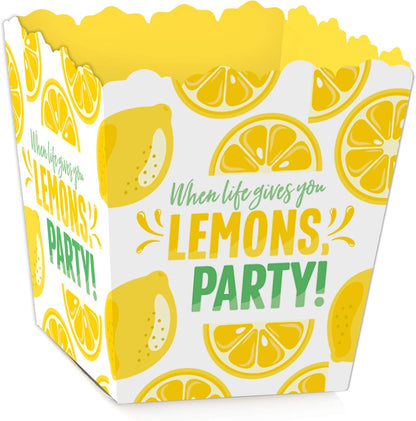 So Fresh - Lemon - Party Mini Favor Boxes - Citrus Lemonade Party Treat Candy Boxes - Set of 12