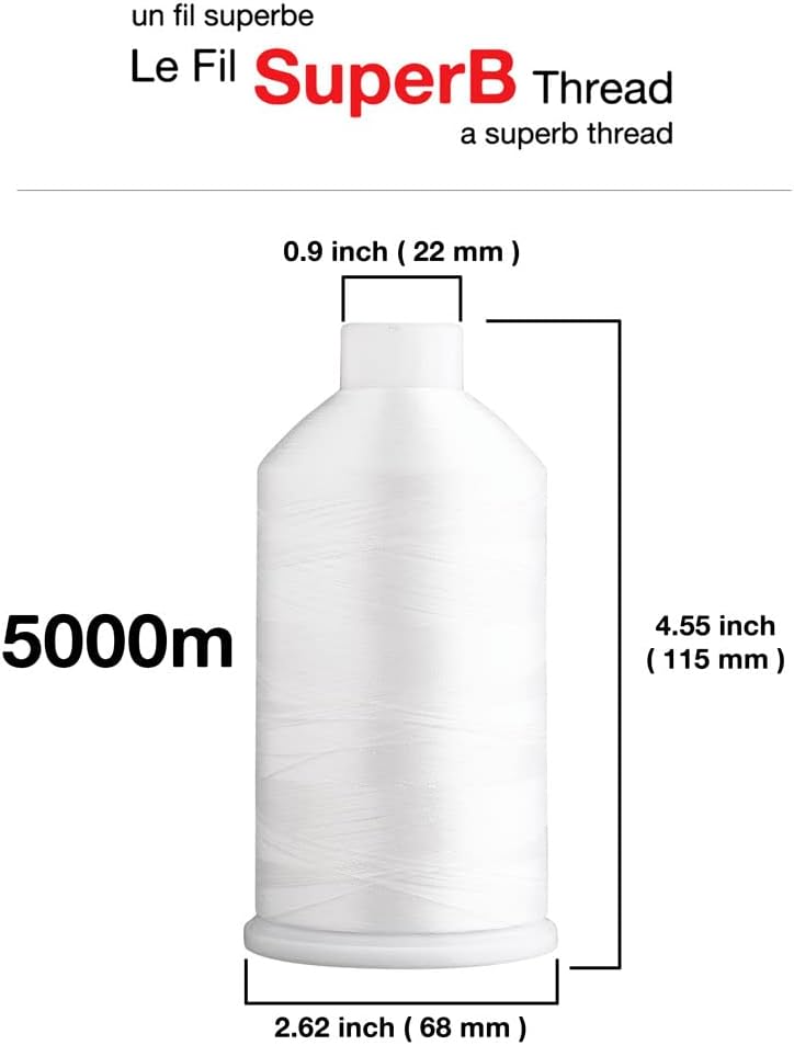 SuperB Polyester Embroidery Thread 40wt 5000m. Yellow Gold 286