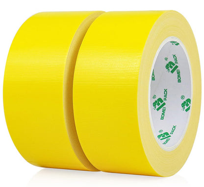 Light Yellow Duct Tape, 2Rolls Heavy Duty Strong Industrial Color Duct Tape 9.0 mil x 1.88inch x 30yds for Packing and Repairing