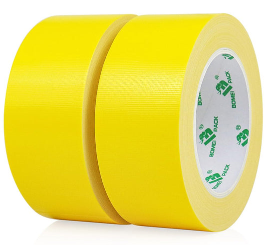Light Yellow Duct Tape, 2Rolls Heavy Duty Strong Industrial Color Duct Tape 9.0 mil x 1.88inch x 30yds for Packing and Repairing