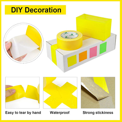 Light Yellow Duct Tape, 2Rolls Heavy Duty Strong Industrial Color Duct Tape 9.0 mil x 1.88inch x 30yds for Packing and Repairing