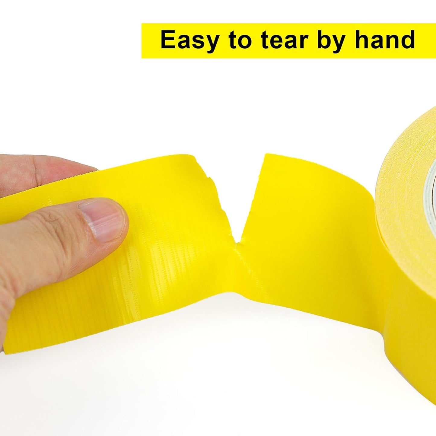 Light Yellow Duct Tape, 2Rolls Heavy Duty Strong Industrial Color Duct Tape 9.0 mil x 1.88inch x 30yds for Packing and Repairing