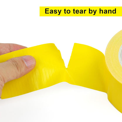 Light Yellow Duct Tape, 2Rolls Heavy Duty Strong Industrial Color Duct Tape 9.0 mil x 1.88inch x 30yds for Packing and Repairing