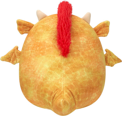 Original 12-Inch Dieric Yellow Dragon with Orange Mane - Official Jazwares Large Plush