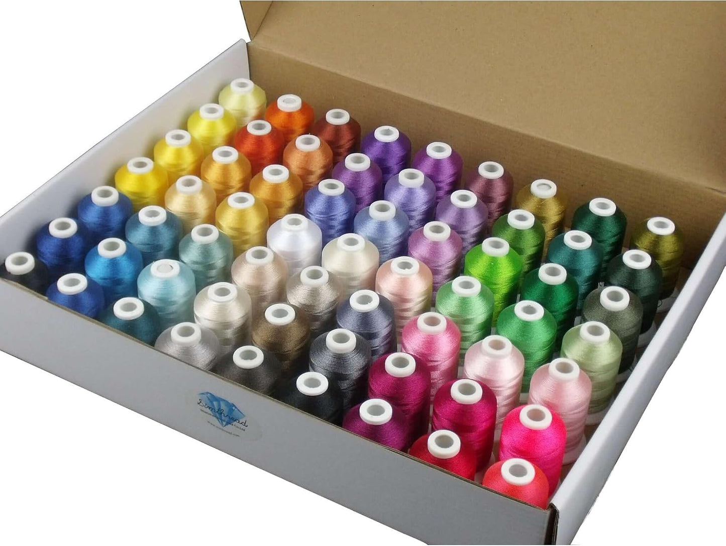 63 Colors Polyester Compatible with Brother Embroidery Machine Thread Kit 40 Weight Compatible with Brother Babylock Janome Singer Pfaff Husqvarna Bernina Embroidery Sewing Machines 550Y