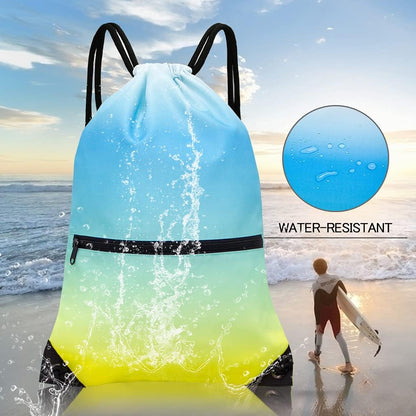 Drawstring Backpack Bag Sport Gym Sackpack