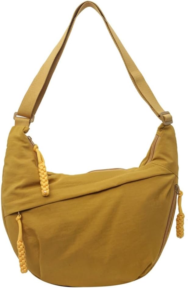 Hobo Bag for Women Men Crescent Shoulder Bag Retro Nylon Canvas Crossbody Bag Slouchy Corduroy Dumpling Bag Purse | Retro