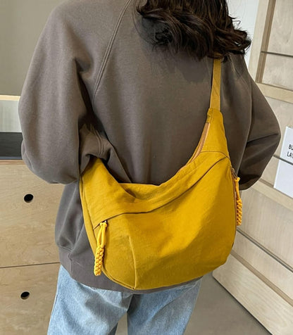 Hobo Bag for Women Men Crescent Shoulder Bag Retro Nylon Canvas Crossbody Bag Slouchy Corduroy Dumpling Bag Purse | Retro