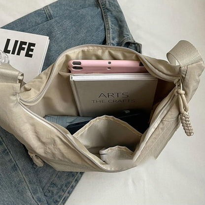 Hobo Bag for Women Men Crescent Shoulder Bag Retro Nylon Canvas Crossbody Bag Slouchy Corduroy Dumpling Bag Purse | Retro