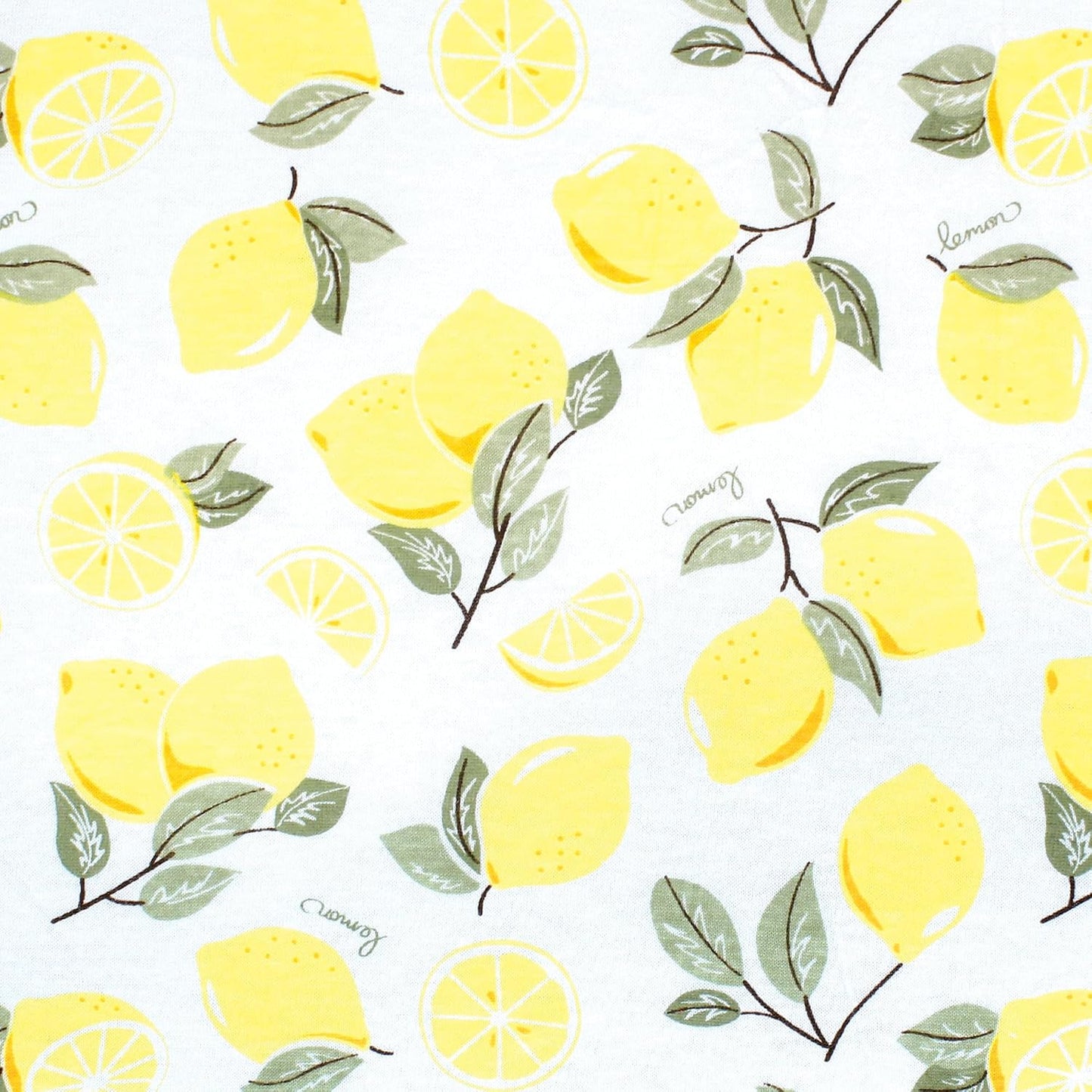 Unisex Baby Cotton Fitted Crib Sheet, Lemon, One Size