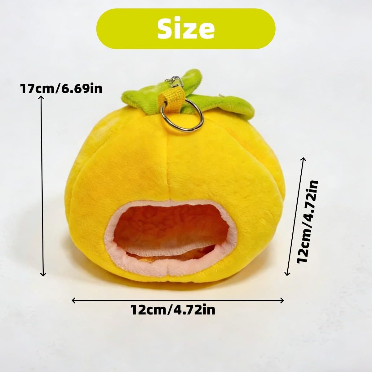 Guinea Pig Bed Hideout Hanging Cozy Warm House Cage Washable for Small Animal Bunny Hamster Ferret Dwarf Chinchilla (Yellow)