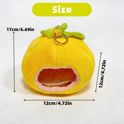 Guinea Pig Bed Hideout Hanging Cozy Warm House Cage Washable for Small Animal Bunny Hamster Ferret Dwarf Chinchilla (Yellow)