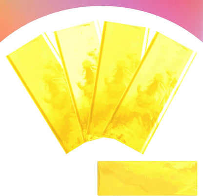 2 Pieces Orange & Yellow Iridescence Tablecloth, 40 x 108“ Disposable Shiny Laser Table Cloth, Glitter Plastic Tablecloths, Holographic Iridescent Table Cover for Party Decoration, Wedding and Banquet