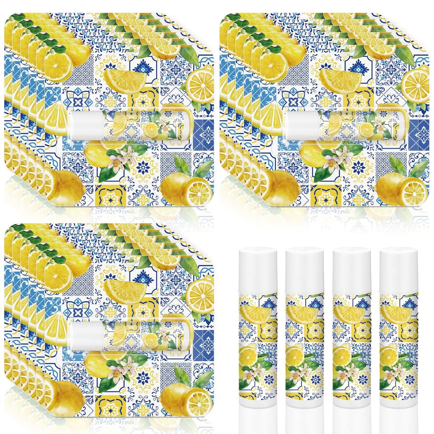 24 Pcs Italian Lemon Lip Balm Bulk Summer Lemon Party Favors Gifts