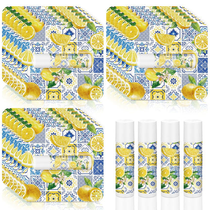 24 Pcs Italian Lemon Lip Balm Bulk Summer Lemon Party Favors Gifts