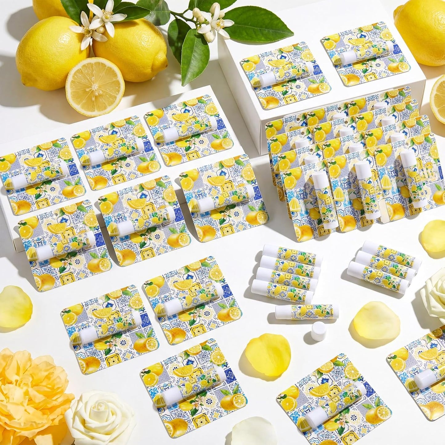24 Pcs Italian Lemon Lip Balm Bulk Summer Lemon Party Favors Gifts