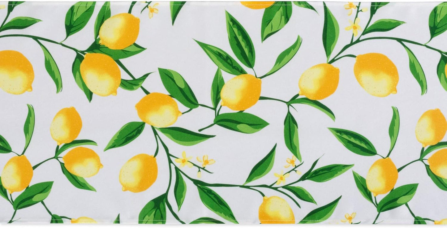 Lemon Bliss Outdoor Tabletop, Collection Stain Resistant & Waterproof, Table Runner, Table Runner, 14x72