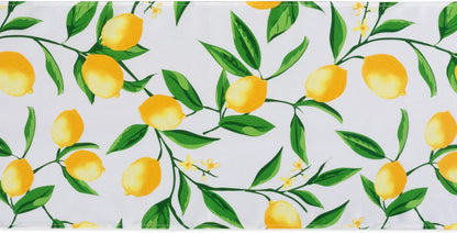 Lemon Bliss Outdoor Tabletop, Collection Stain Resistant & Waterproof, Table Runner, Table Runner, 14x72
