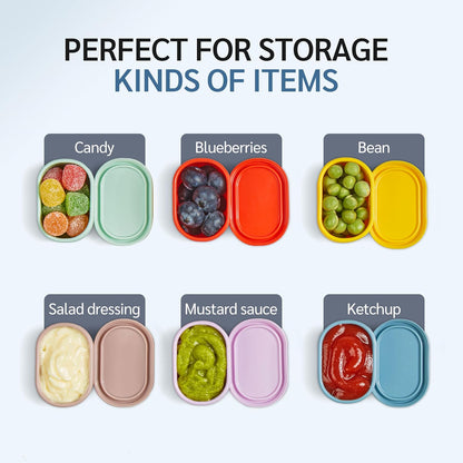 6Pcs/Set Nesting Silicone Food Storage Containers with Lids, BPA Free Reusable Meal Prep Silicone Containers Lunch Box Bento Box Set (33.8oz, 20oz, 10oz, 6.7oz, 1.3oz) (Yellow)