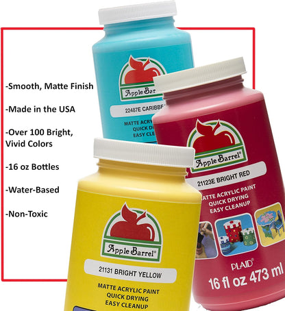 Acrylic Paint in Assorted Colors (16 Ounce), 21131 Bright Yellow