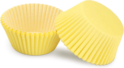Yellow Baking Cups, 100 pieces Paper Cupcake Wrappers Nonstick Muffin Molds Baking Cup Holders for Wedding, Birthday, Baby Shower or Holiday Party