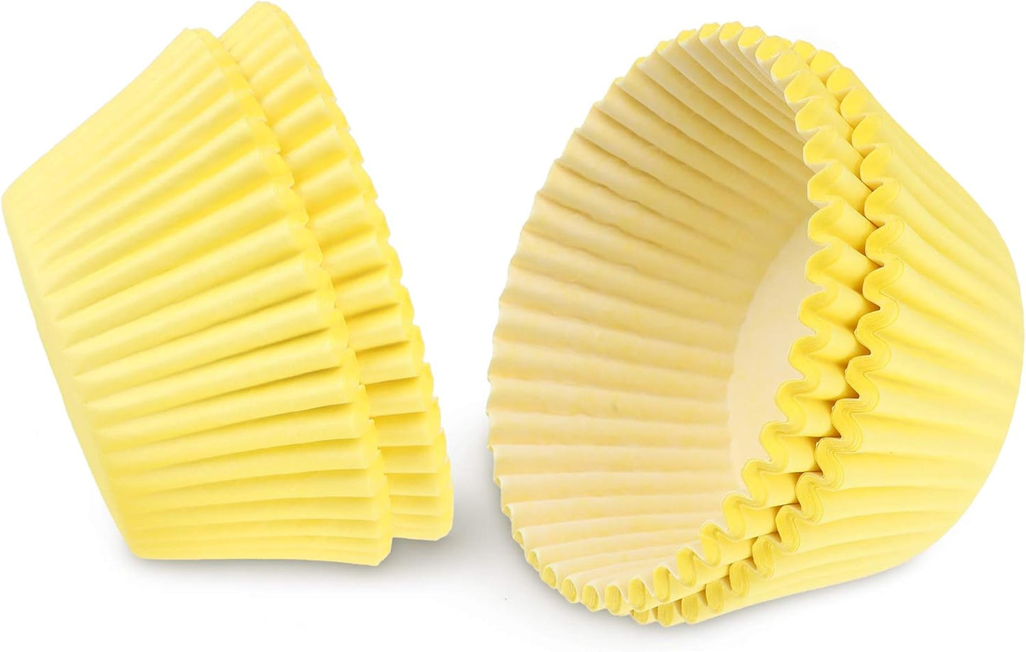 Yellow Baking Cups, 100 pieces Paper Cupcake Wrappers Nonstick Muffin Molds Baking Cup Holders for Wedding, Birthday, Baby Shower or Holiday Party