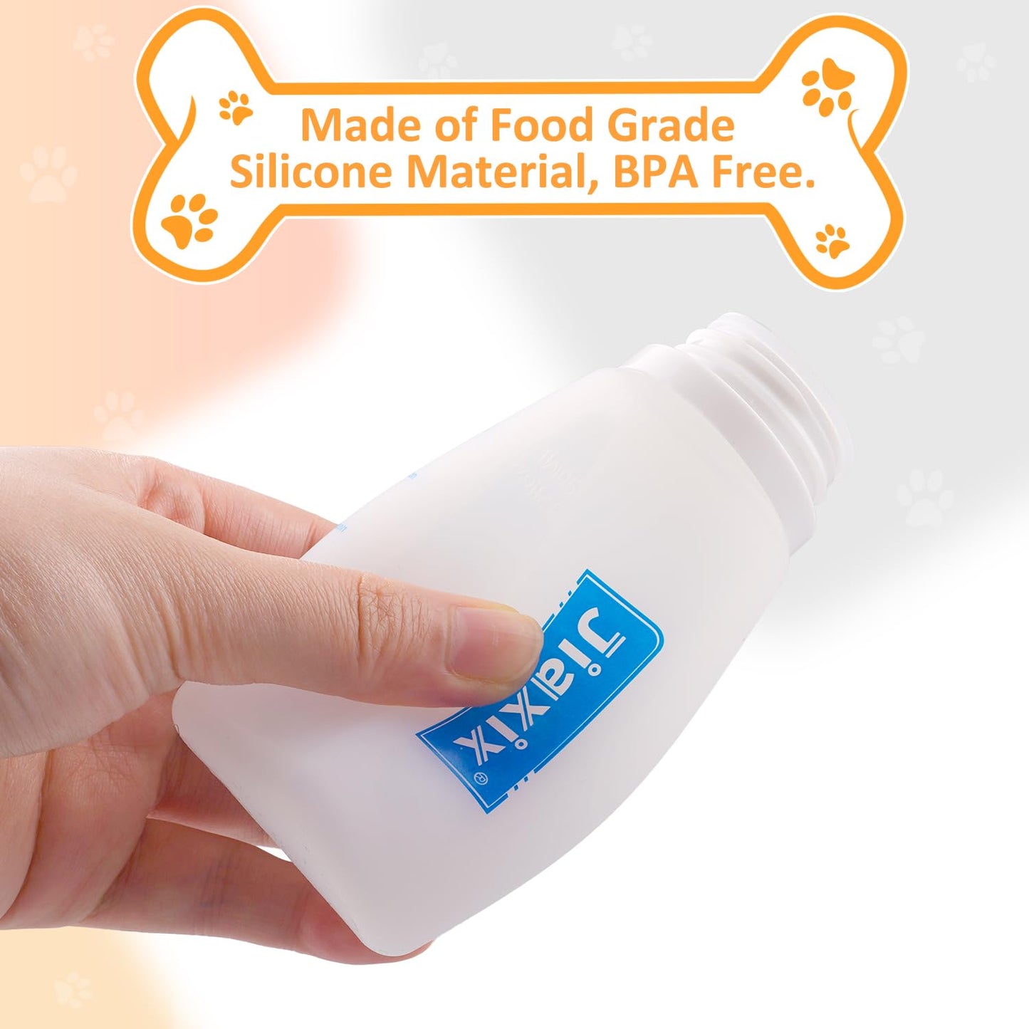 3 Pack Kitten Silicone Bottle Feeding Kit, Medium Flow, Yellow, 75ml, BPA Free, Anti-Colic, Dishwasher Safe