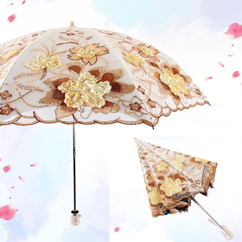 Flower Lace Parasols for Wedding Party Lace Bridal Umbrella