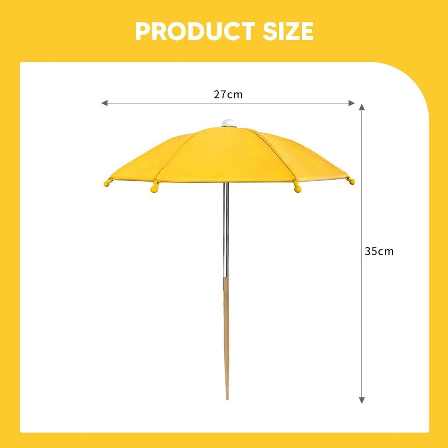 Plant Umbrella, Plants Shade Cover, Simple Installation, Cloth Parasol for Outdoor Plants Vegetables Flower Pot, Yellow