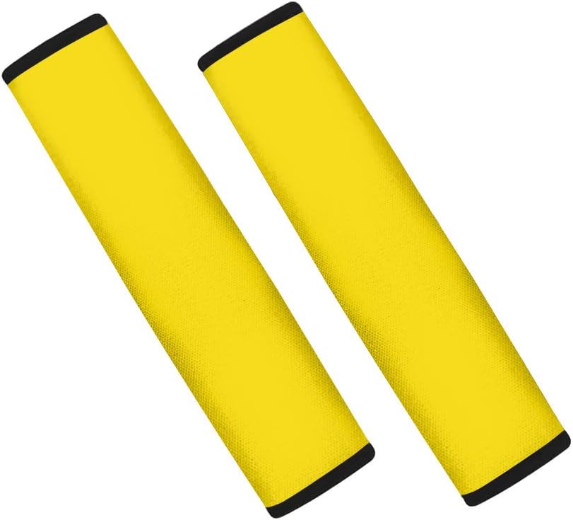 Solid Color Yellow Seat Belt Shoulder Pads Car Accessories for Women Girl, Car Accessories, Protect Adult Kids