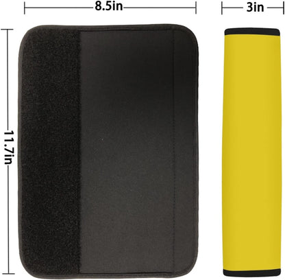 Solid Color Yellow Seat Belt Shoulder Pads Car Accessories for Women Girl, Car Accessories, Protect Adult Kids
