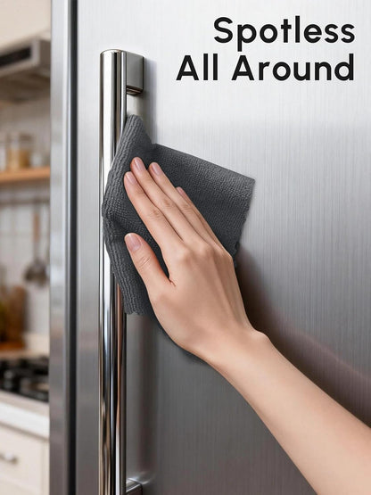 Microfiber Cleaning Cloths Roll 75 Pack 12x12 Inch Lint Free | Tear away design, lint free, washable, scratch free, ultra absorbent, for dish rags and household cleaning, Yellow color
