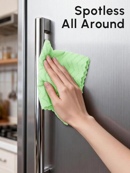 Microfiber Cleaning Cloths Roll 75 Pack 12x12 Inch Lint Free | Tear away design, lint free, washable, scratch free, ultra absorbent, for dish rags and household cleaning, Yellow color