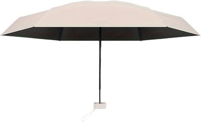 Mini Travel Sun Umbrella for Purse, UPF 50+ with Case | 7.1 in folded, 35.4 in canopy, manual lift, black UV-blocking interior, compact for purses, travel, sun and light rain