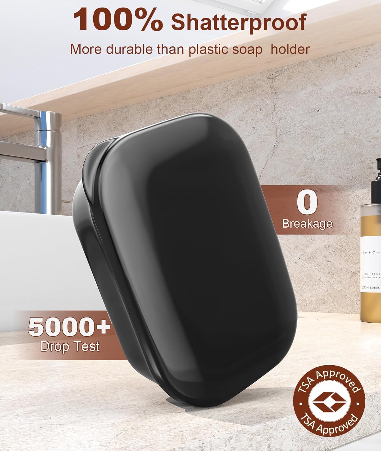 Leakproof Soap Dish with Lid & Draining Layer, Shatterproof Travel Bar Soap Holder Case Container, Portable Travel Size Toiletries Essentials for Camping, Gym, Bathroom, Yellow