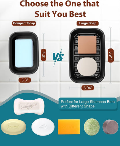 Leakproof Soap Dish with Lid & Draining Layer, Shatterproof Travel Bar Soap Holder Case Container, Portable Travel Size Toiletries Essentials for Camping, Gym, Bathroom, Yellow