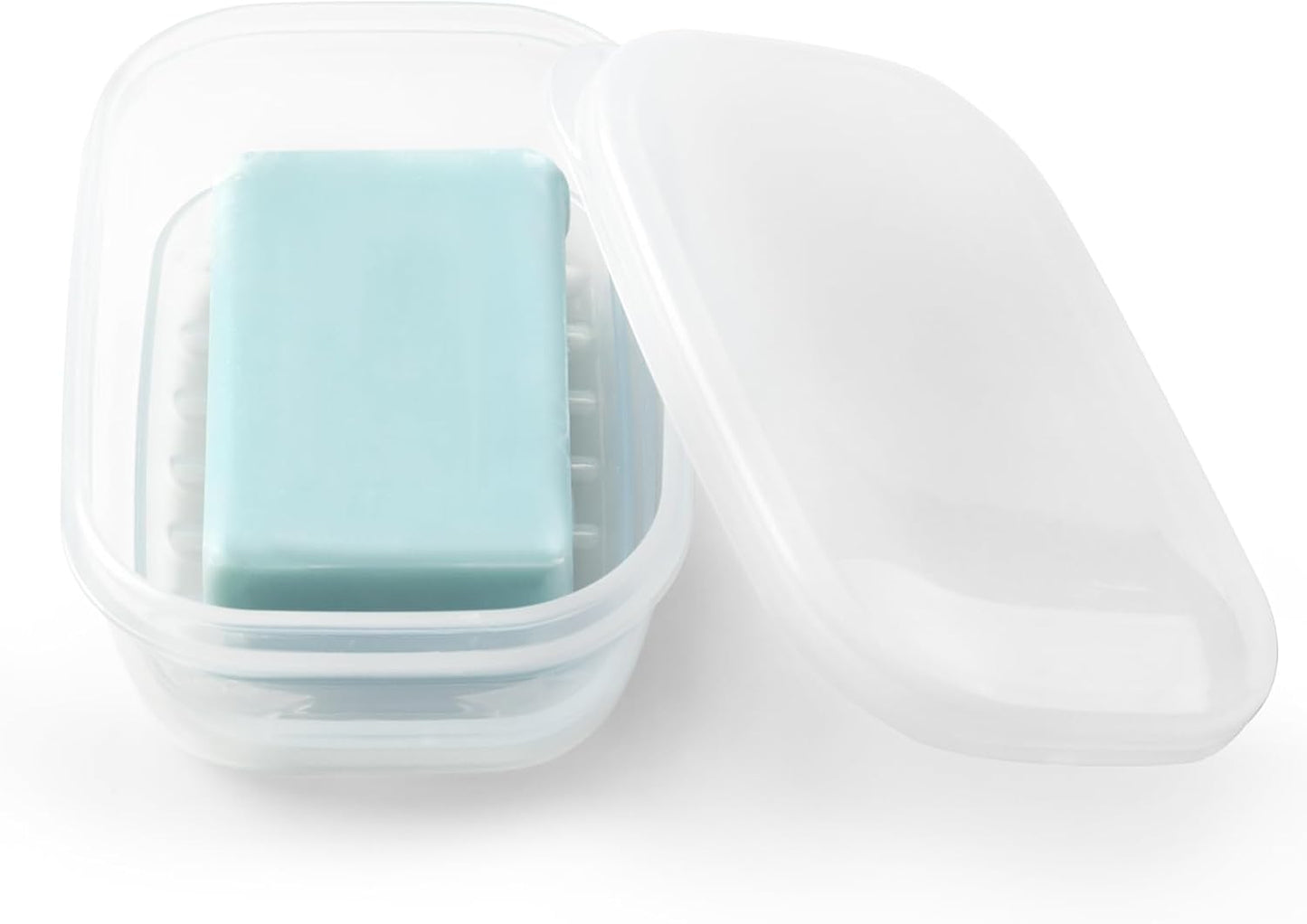 Leakproof Soap Dish with Lid & Draining Layer, Shatterproof Travel Bar Soap Holder Case Container, Portable Travel Size Toiletries Essentials for Camping, Gym, Bathroom, Yellow