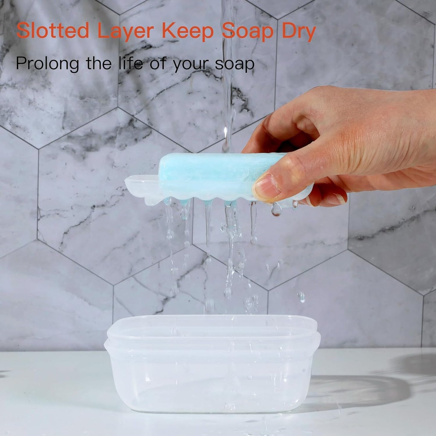 Leakproof Soap Dish with Lid & Draining Layer, Shatterproof Travel Bar Soap Holder Case Container, Portable Travel Size Toiletries Essentials for Camping, Gym, Bathroom, Yellow