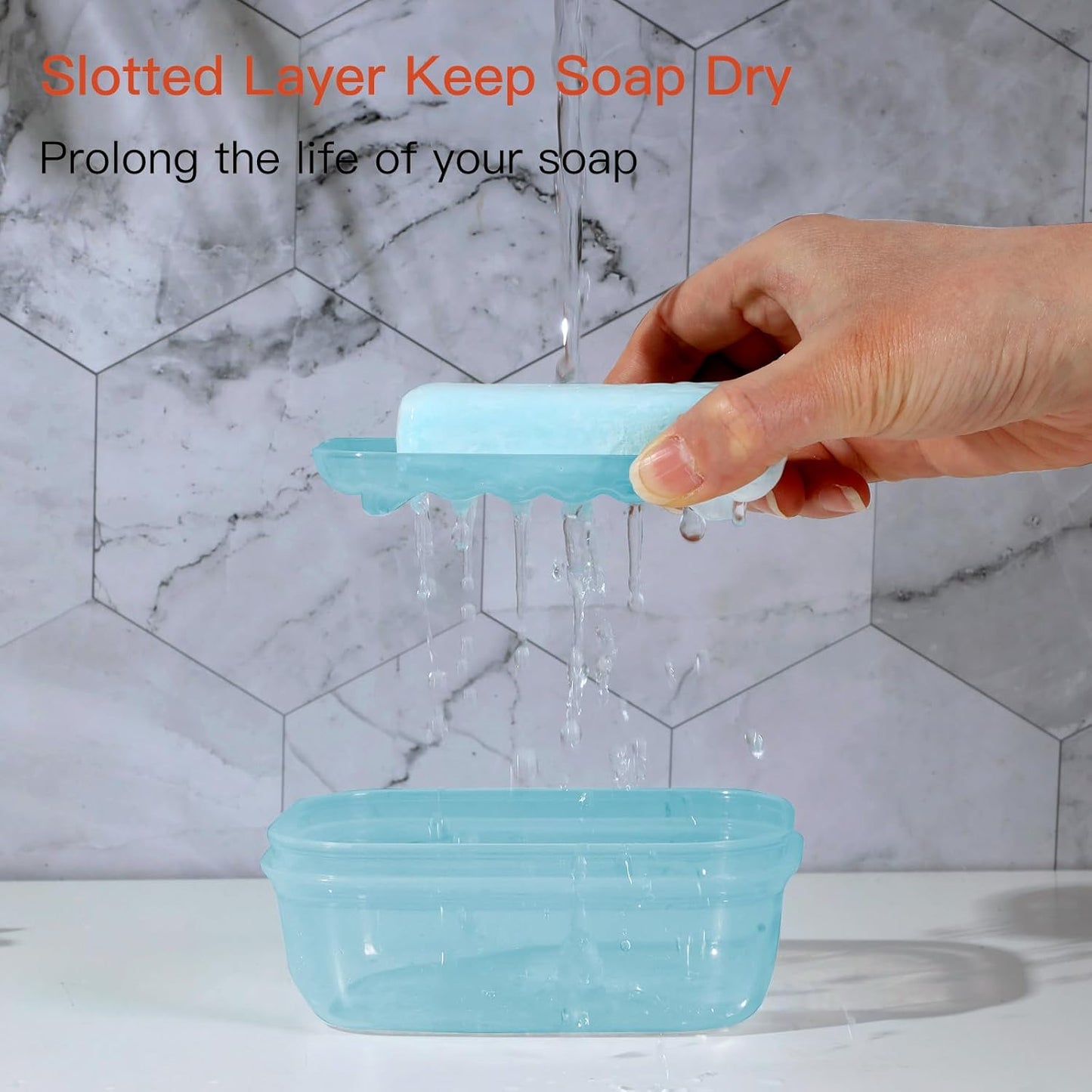 Leakproof Soap Dish with Lid & Draining Layer, Shatterproof Travel Bar Soap Holder Case Container, Portable Travel Size Toiletries Essentials for Camping, Gym, Bathroom, Yellow