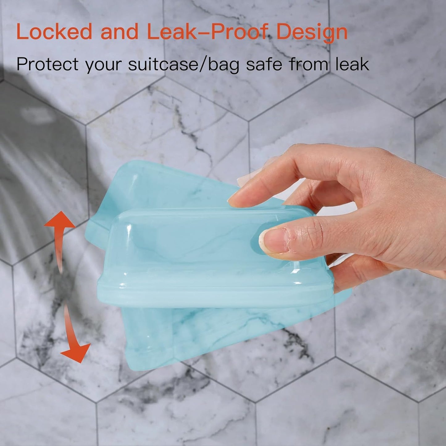 Leakproof Soap Dish with Lid & Draining Layer, Shatterproof Travel Bar Soap Holder Case Container, Portable Travel Size Toiletries Essentials for Camping, Gym, Bathroom, Yellow