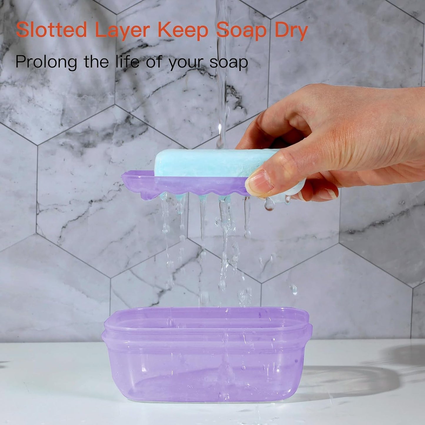 Leakproof Soap Dish with Lid & Draining Layer, Shatterproof Travel Bar Soap Holder Case Container, Portable Travel Size Toiletries Essentials for Camping, Gym, Bathroom, Yellow
