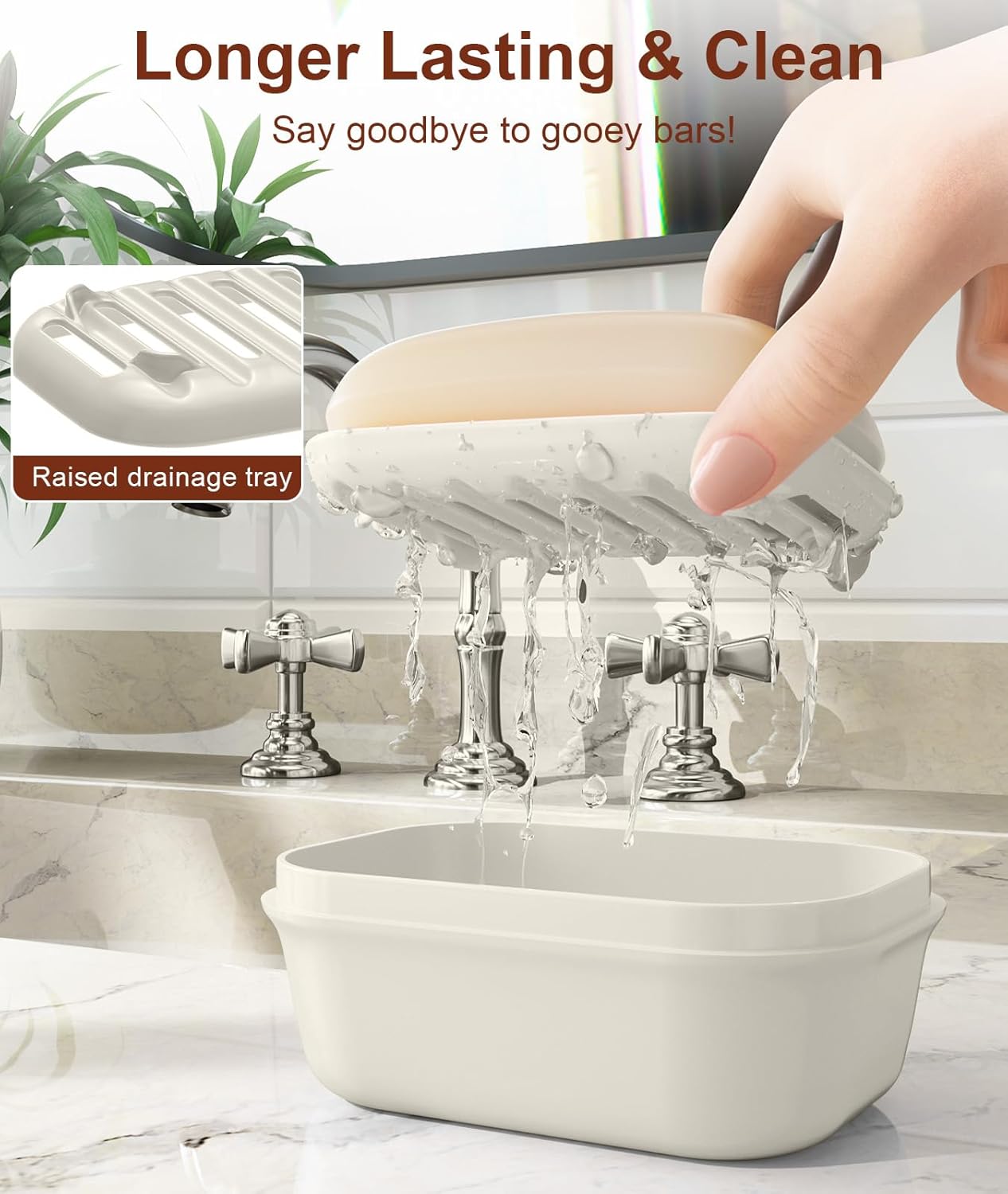Leakproof Soap Dish with Lid & Draining Layer, Shatterproof Travel Bar Soap Holder Case Container, Portable Travel Size Toiletries Essentials for Camping, Gym, Bathroom, Yellow