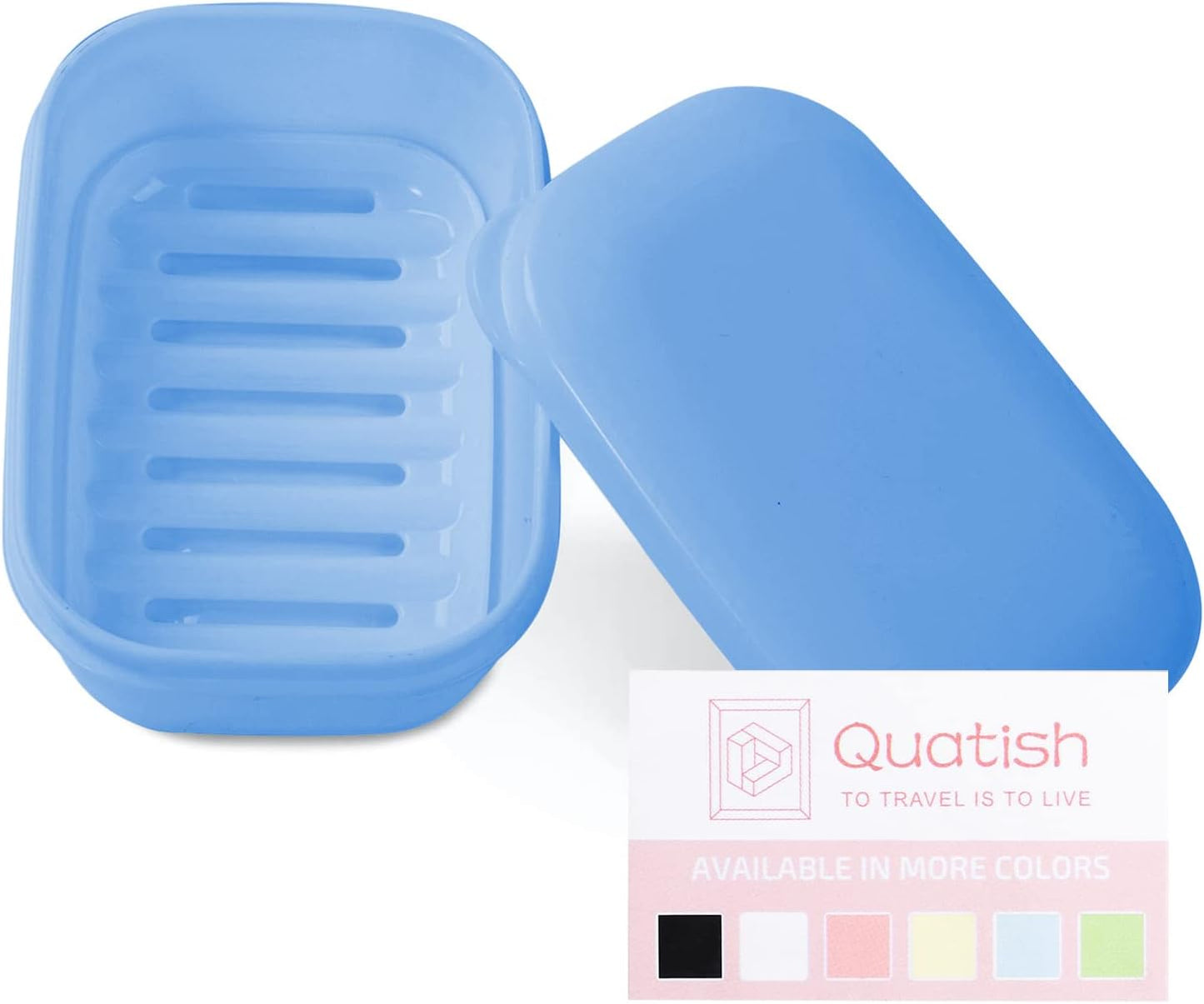 Leakproof Soap Dish with Lid & Draining Layer, Shatterproof Travel Bar Soap Holder Case Container, Portable Travel Size Toiletries Essentials for Camping, Gym, Bathroom, Yellow